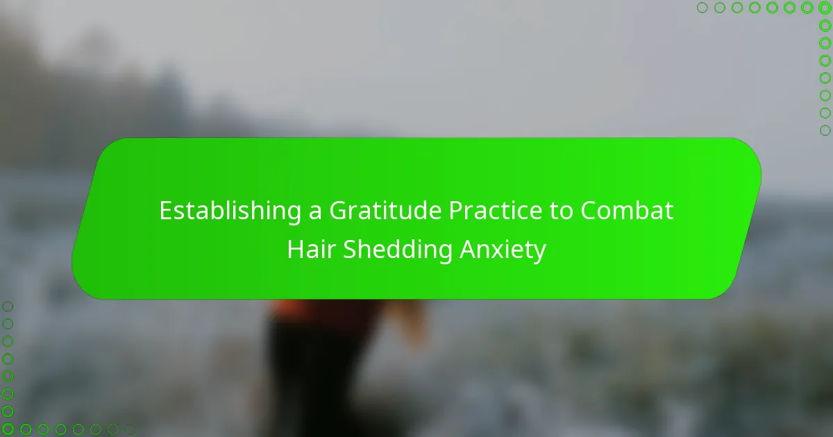 Establishing a Gratitude Practice to Combat Hair Shedding Anxiety