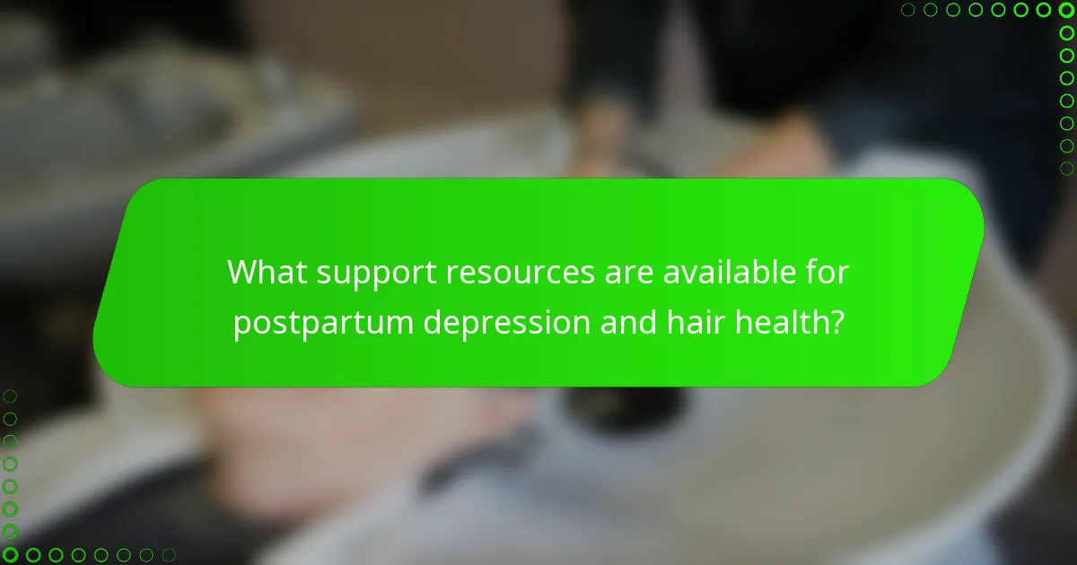 What support resources are available for postpartum depression and hair health?