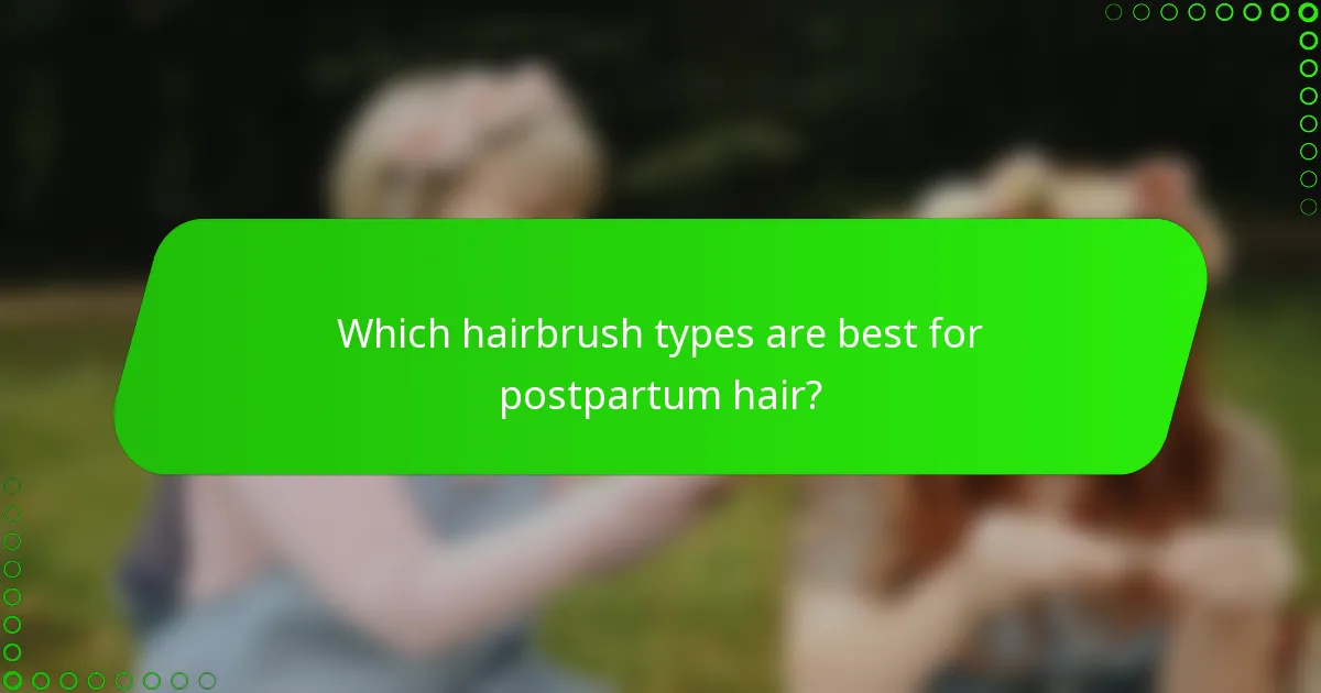 Which hairbrush types are best for postpartum hair?